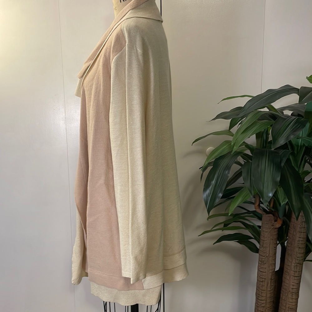 Chico’s long sleeve double layer Margie cardigan sweater (size 3) in san… - Picture 4 of 9